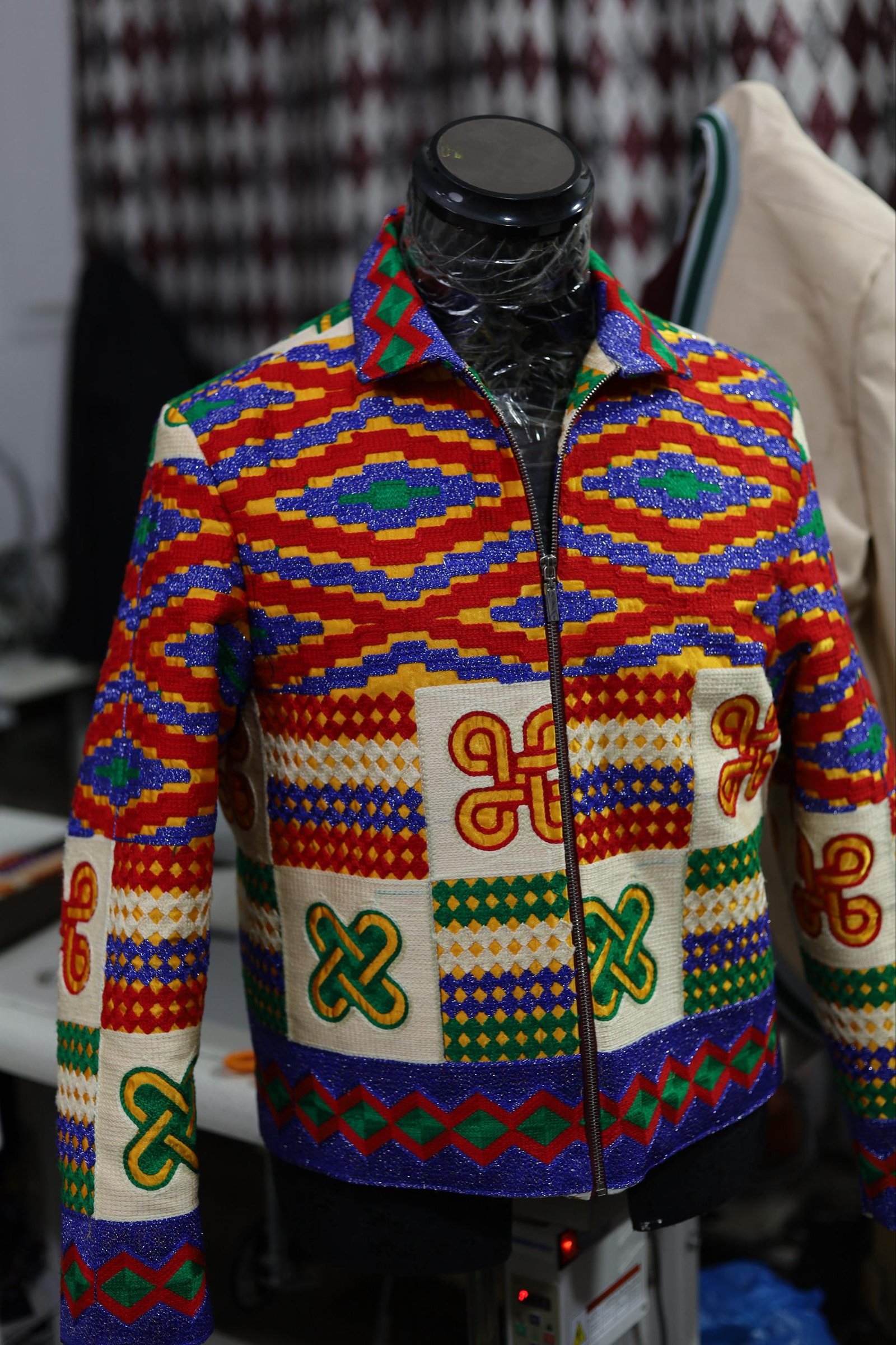 Kente Crop Jacket - Image 6